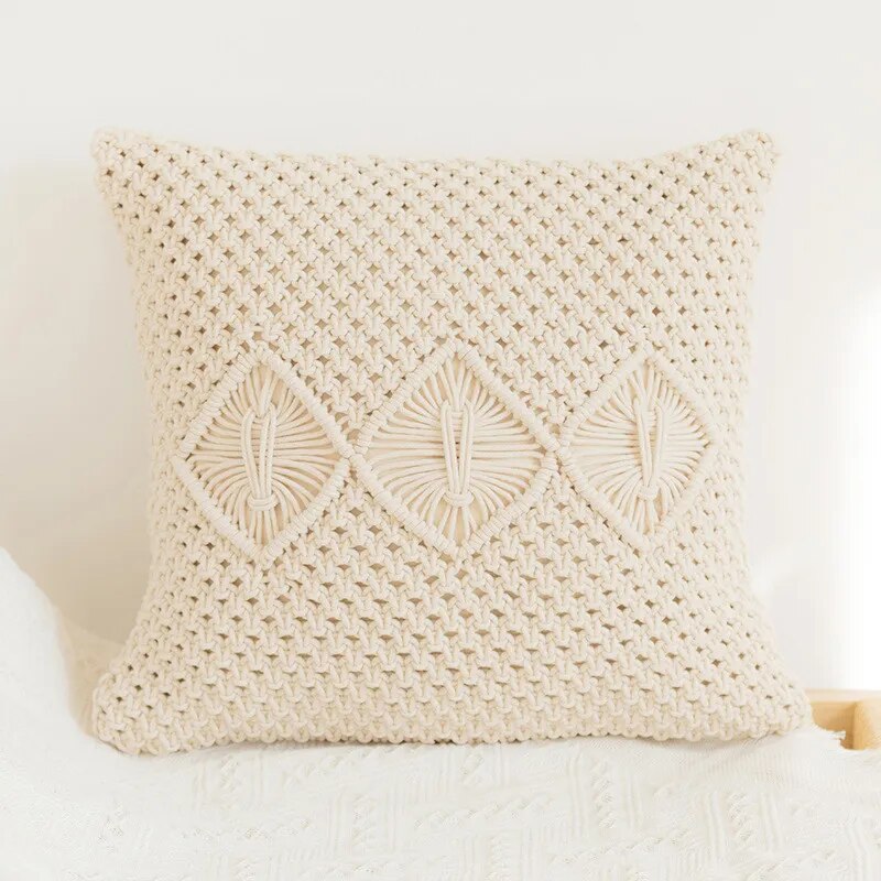 Macrame Hand-Woven Geometry Pillow Covers