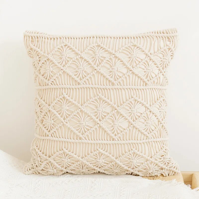 Macrame Hand-Woven Geometry Pillow Covers