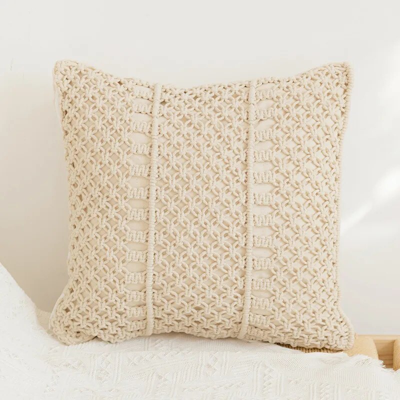 Macrame Hand-Woven Geometry Pillow Covers