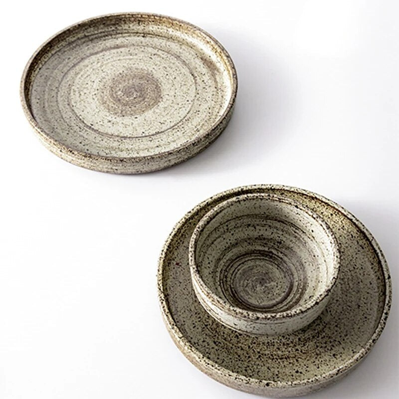 Japanese Style Retro Stoneware Rice Soup Bowl